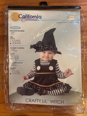 California Costumes Infant Crafty Lil' Witch Costume - Black